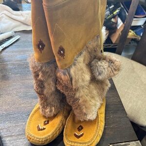 Naughty Monkey Tan and Brown Winter Boots